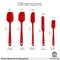 5 Pieces Silicone Spatula Set Red High Heat Resistant Non Stick Bakery Flexible BPA Free Dishwasher Safe Kitchen Utensils Bakeware Cookware Baking Mixing One-piece Seamless Spatula Set